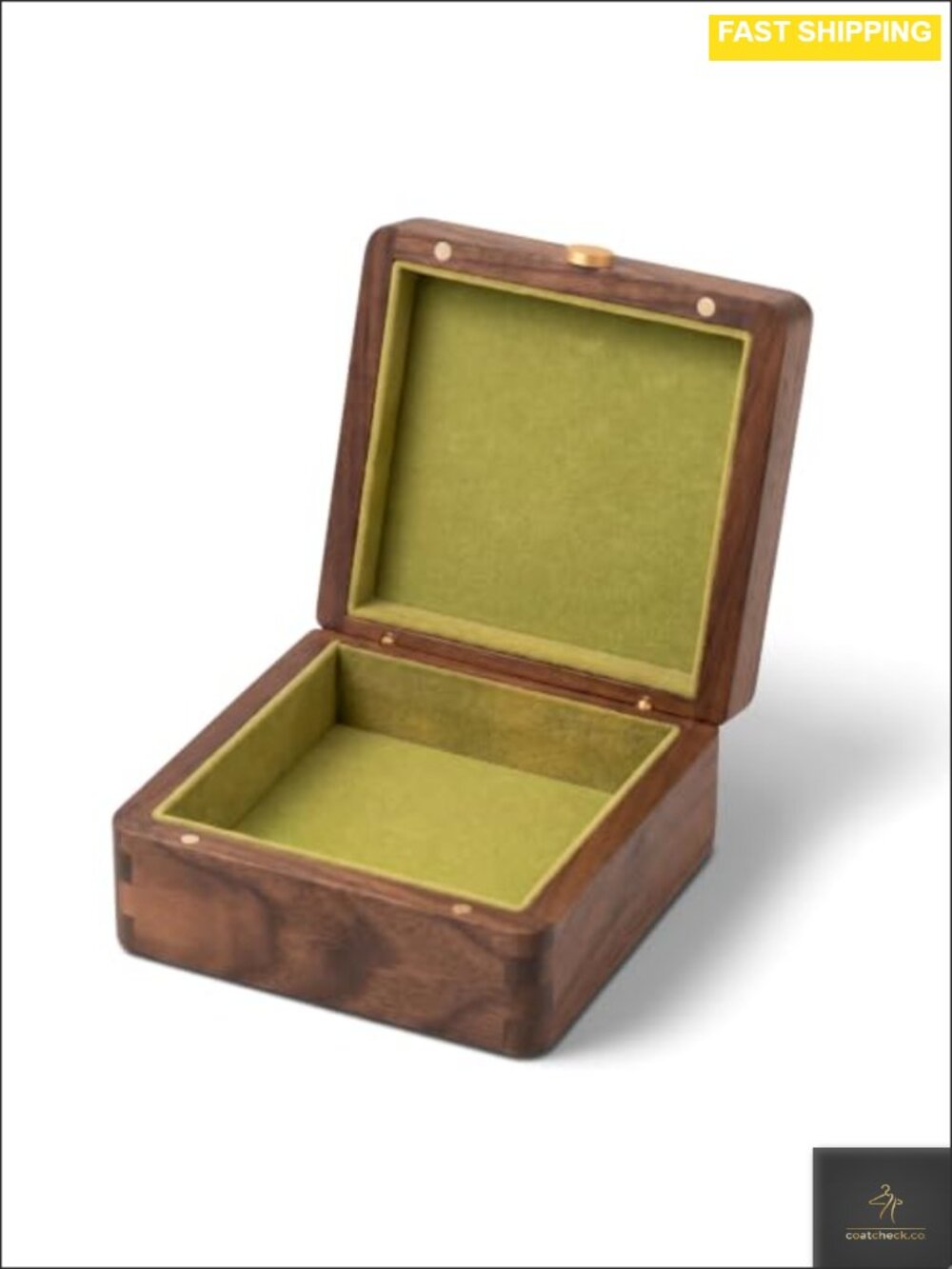 Handcrafted Black Walnut Wood Jewelry Box Organizer for Necklaces Rings